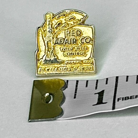 VTG Red Adair Wild Well Control Gold Color Hat/Jacket/Lapel Pin - Picture 5 of 8